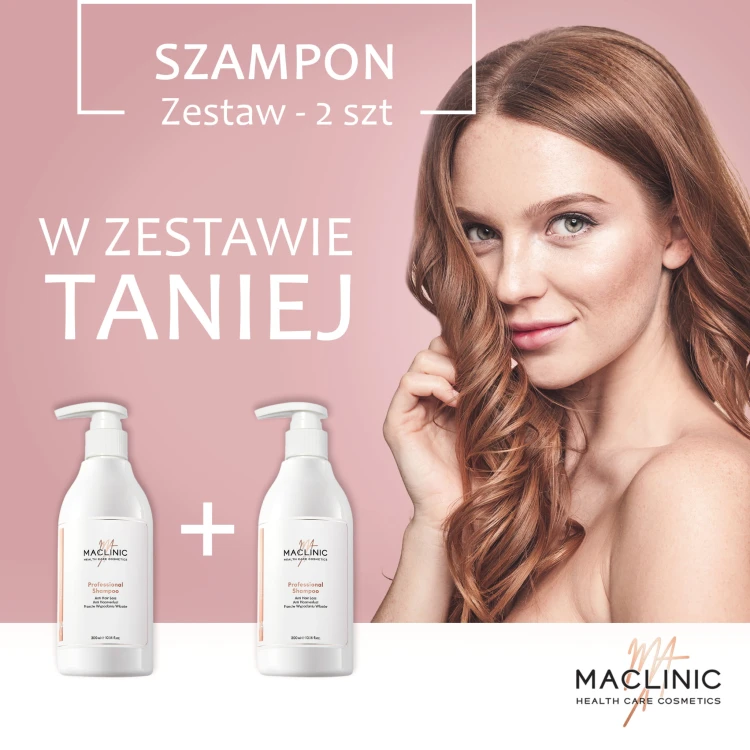 Zestaw 2 szt Profesjonalny Szampon Przeciw Wypadaniu Włosów z kwasem salicylowym i niacyną 300ml